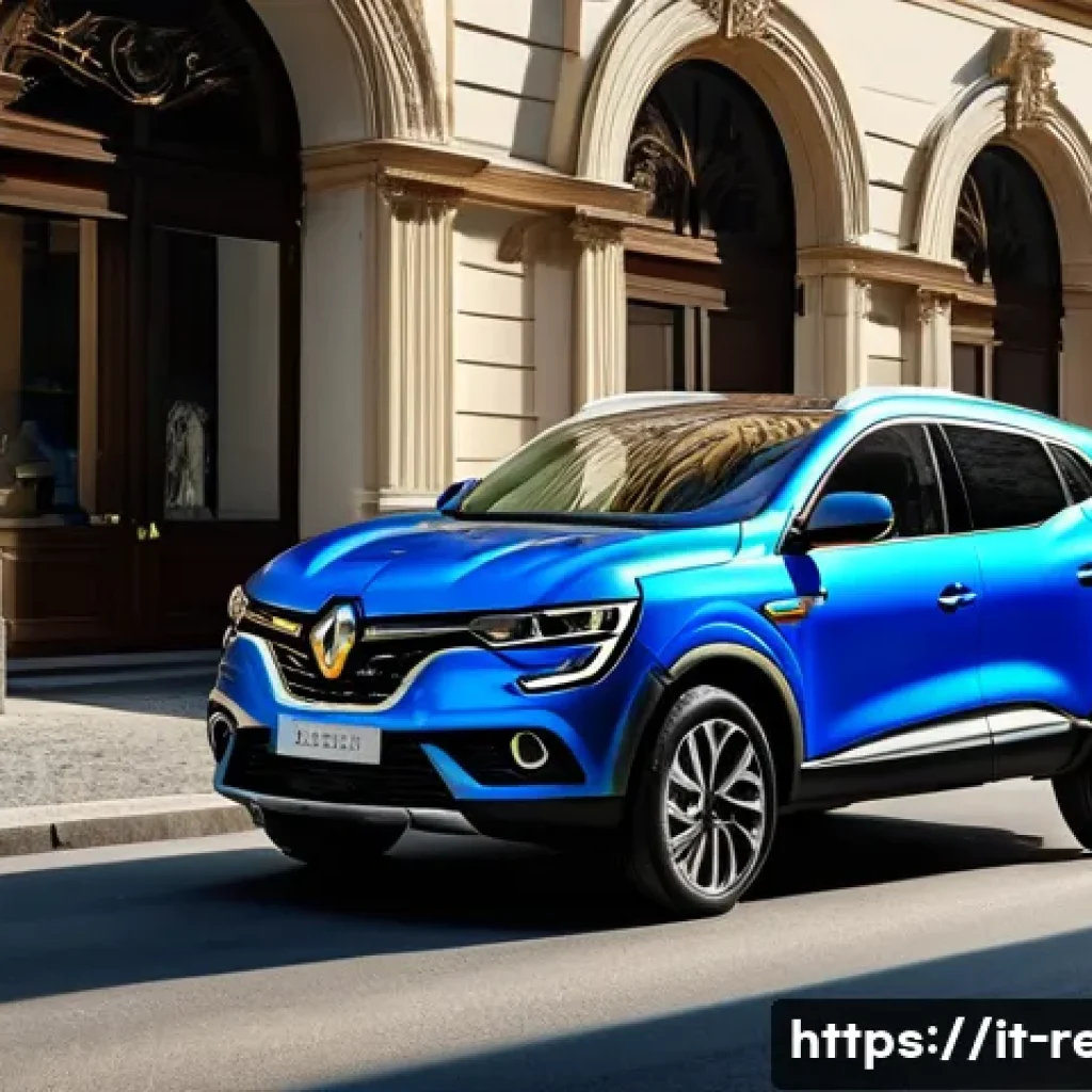 르노 삼성 XM3와 쉐보레 이쿼녹스 비교 - **Renault Arkana in a Vibrant Milanese Street Scene:**
    A sleek, modern Renault Arkana E-Tech Hyb...