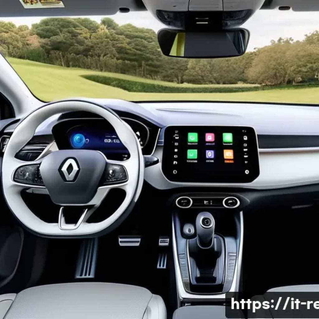르노 메간 전기차와 아이오닉 5 비교 - A sleek, modern electric car interior comparison scene showcasing two vehicles side by side: the Ren...